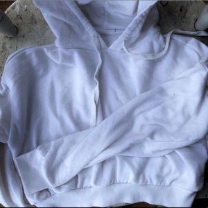 White Hoodie Cropped